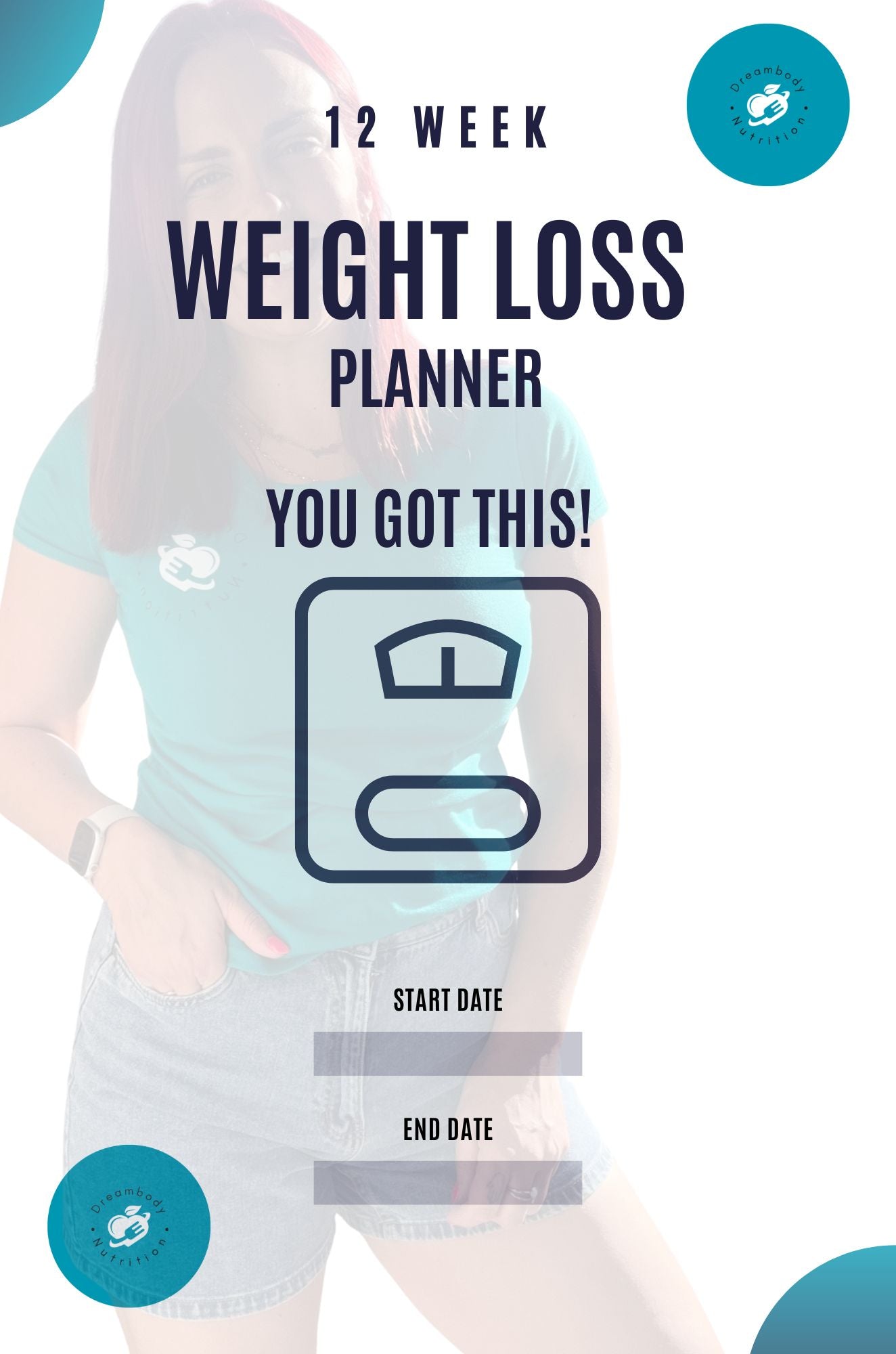 12-Week Weight Loss Planner (Editable & Digital)